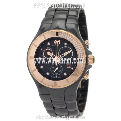 TechnoMarine Cruise Chronograph Black Dial Black Ceramic Unisex Watch 110032C
