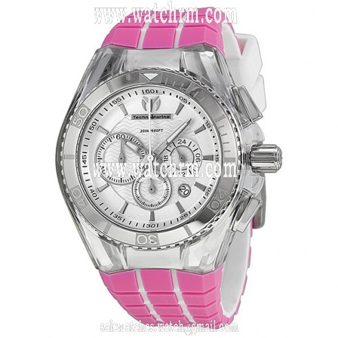 Technomarine Cruise Chronograph White and Pink Silicone Ladies Watch 112024