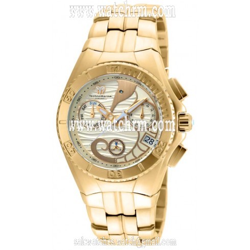 Technomarine Cruise Dream Champagne Silver Dial Gold-plated Men's Watch 115091