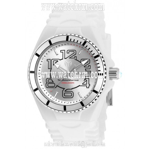 Technomarine Cruise JellyFish Silver Dial White Silicone Men's Watch 115139