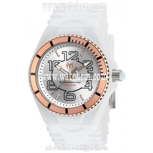 Technomarine Cruise JellyFish Silver Dial White Silicone Men's Watch 115145