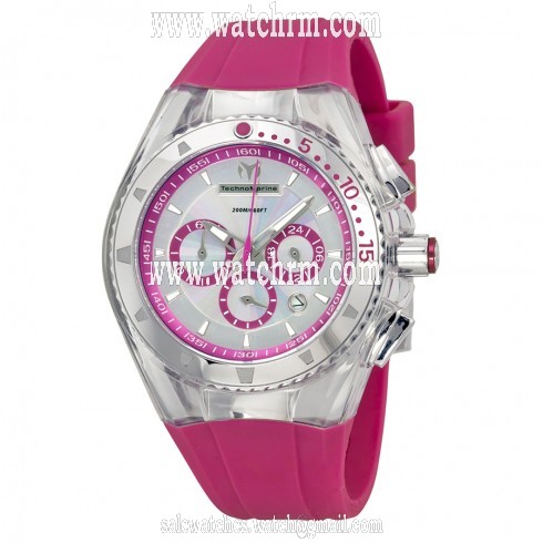 Technomarine Cruise Lipstick Fuchsia Rubber Strap Chronograph Unisex Watch 111031