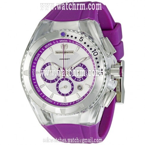 Technomarine Cruise Lipstick Violet Rubber Strap Chronograph Unisex Watch 111032