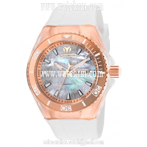 Technomarine Cruise Monogram White Dial White Silicone Men's Watch 115063