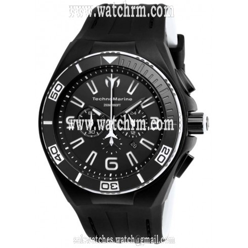 Technomarine Cruise Night Vision Black Dial Black Silicone Men's Watch 115056