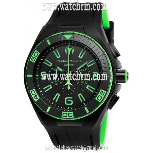 Technomarine Cruise Night Vision Black Dial Black Silicone Men's Watch 115057
