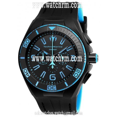 Technomarine Cruise Night Vision Black Dial Black Silicone Men's Watch 115058