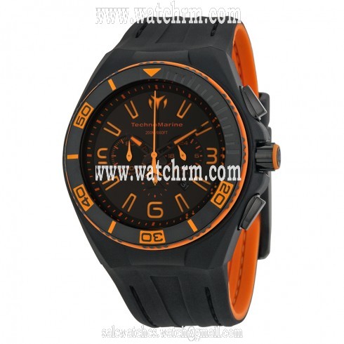 Technomarine Cruise Night Vision Chronograph Black and Orange Men's Watch 112005