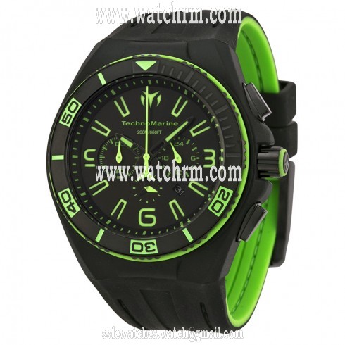 Technomarine Cruise Night Vision II Chronograph Black and Green Dial Men's Watch 112002