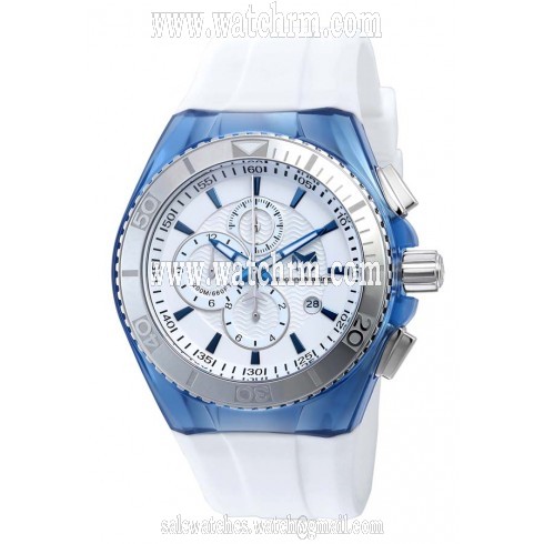 Technomarine Cruise Original Chronograph Antique Silver Dial White Silicone Men's Watch 115052
