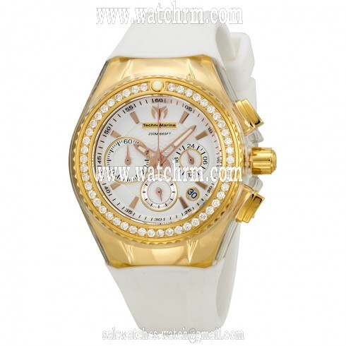 Technomarine Cruise Original Star Chronograph Diamond Gold PVD Ladies Watch 111007