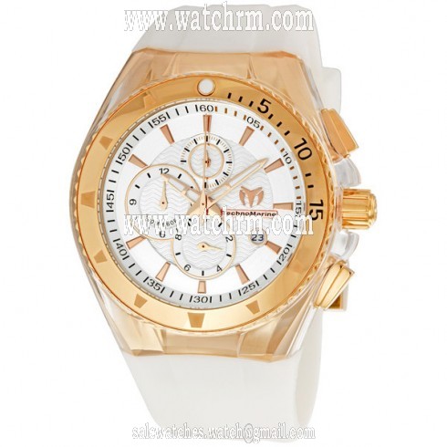 Technomarine Cruise Rose Gold PVD Rubber Strap Men's Watch 110050