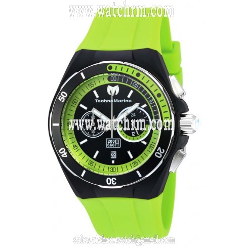 Technomarine Cruise Sport Black and Green Dial Green Silicone Men's Watch 115160