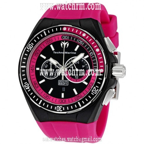 Technomarine Cruise Sport Pink Rubber Strap Chronograph Ladies Watch 111021