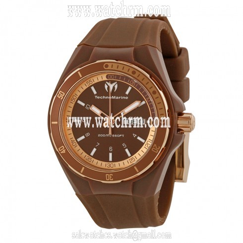 Technomarine Cruise Sport Snow Brown Dial Brown Silicone Unisex Watch 110062