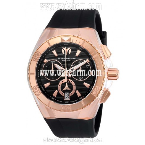 Technomarine Cruise Star Black Dial Black Silicone Unisex Watch 115045