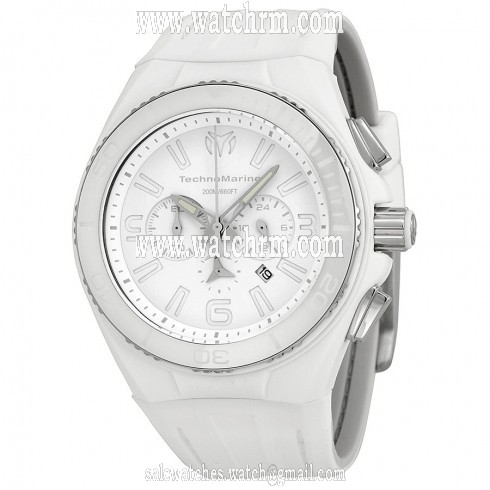 Technomarine Cruise Vision II White Dial White Rubber Unisex Watch 113014
