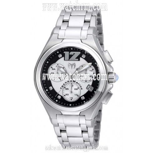 Technomarine Manta Neo Classic Chronograph Black and Silver Dial Stainless Steel Men's Watch 215009