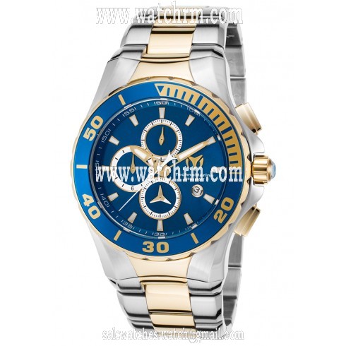 Technomarine Sea Manta Blue Dial Two Tone Stainless Steel Men's Watch