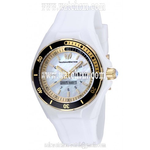 Technomarine Sea Manta White Mother of Pearl Dial White Silicone Ladies Watch 115119