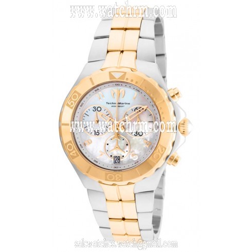 Technomarine Sea Pearl Chronograph Mother of Pearl Dial Two-tone Boys Watch 715001