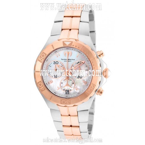 Technomarine Sea Pearl Chronograph Mother of Pearl Dial Two-tone Ladies Watch 715002
