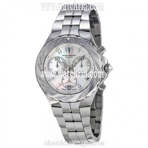 Technomarine Sea Pearl Chronograph White Dial Stainless Steel Ladies Watch 713007