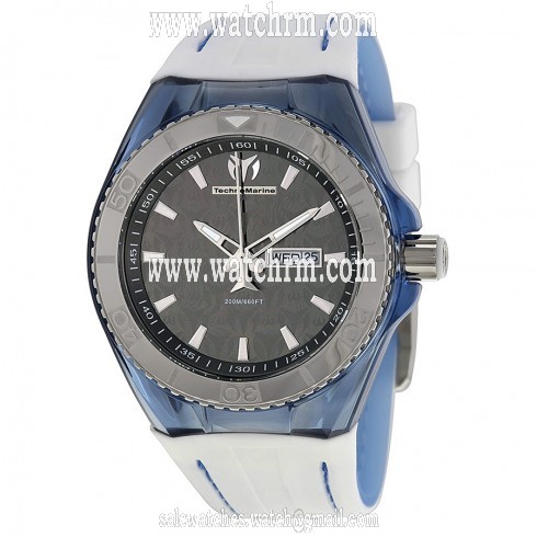 Technomarine Silver Dial White Silicone Unisex Watch 113034