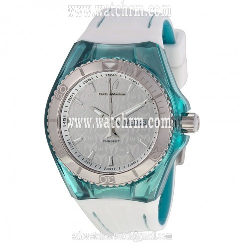 Technomarine Silver Dial White Silicone Unisex Watch 113035