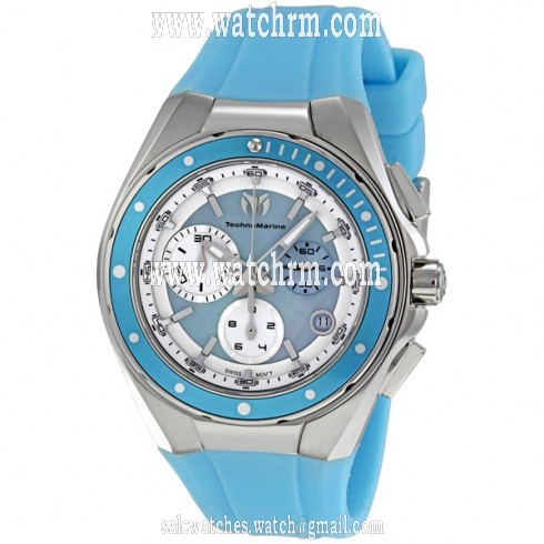 Technomarine Steel Regular Blue Mother of Pearl Dial Chronograph Unisex Watch 110006