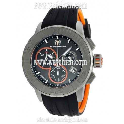 Technomarine Titanium Reef Black Carbon Fiber Dial Black Silicone Men's Watch 515001