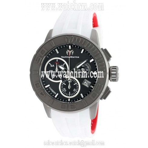 Technomarine Titanium Reef Black Dial White Silicone Men's Watch 515004