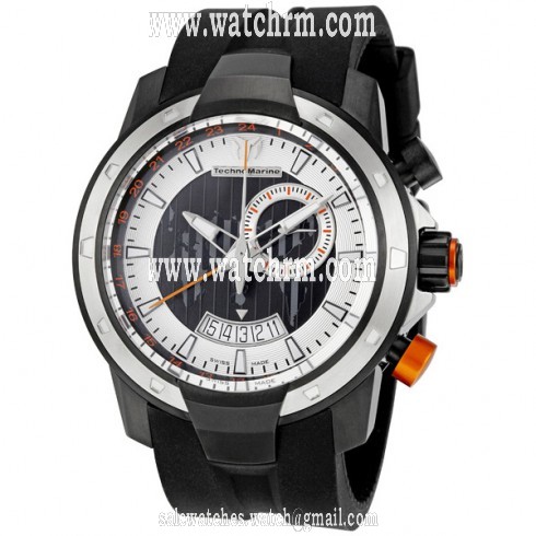 Technomarine UF6 Black and Orange Dial GMT Men's Watch 610005