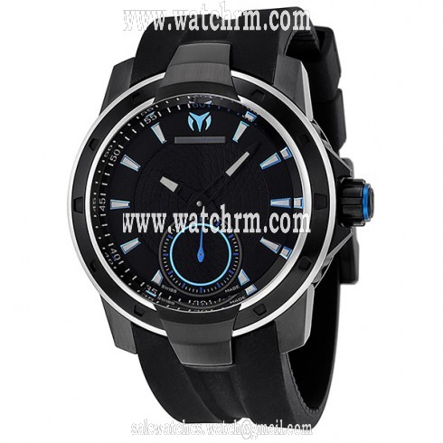 Technomarine UF6 Black Dial Stainless Steel Black Rubber Men's Watch 611001