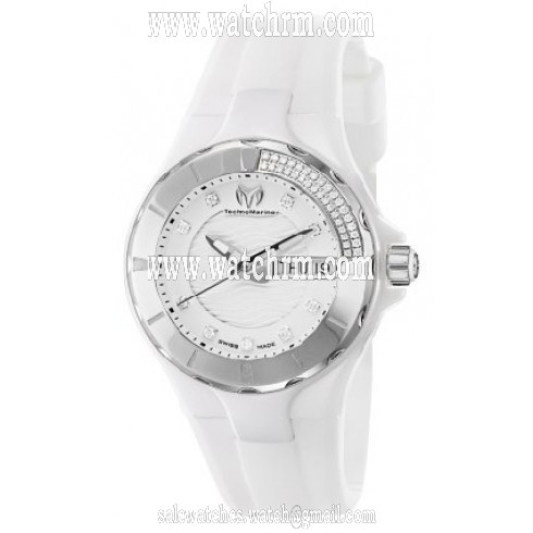 Technomarine White Diamond Dial White Silicone Ladies Watch 110023