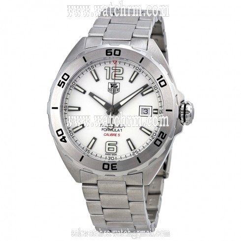 Tag Heuer Formula 1 Automatic White Dial Stainless Steel Men's Watch WAZ2114.BA0875