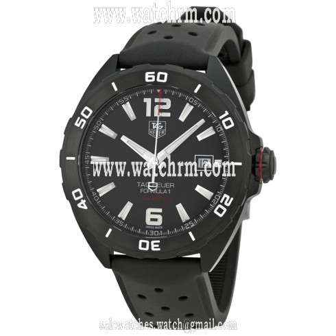 Tag Heuer Formula 1 Automatic Black Dial Black Rubber Men's Watch WAZ2115FT8023