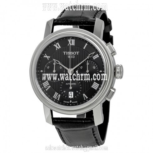 Tissot Bridgeport Automatic Chronograph Black Dial Black Leather Watch T097.427.16.053.00