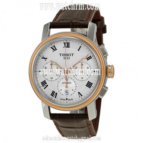 Tissot Bridgeport Automatic Chronograph Silver Dial Brown Leather Watch T097.427.26.033.00