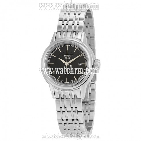 Tissot Carson Automatic Black Dial Stainless Steel Ladies Watch T0852071105100