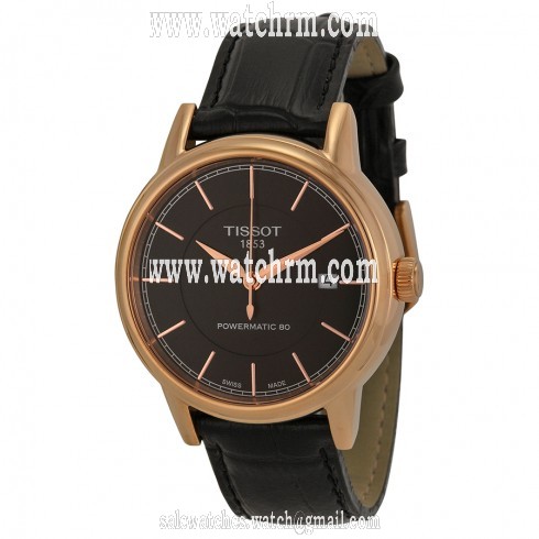 Tissot Carson Black Dial Rose Gold-plated Men's Watch T0854073606100