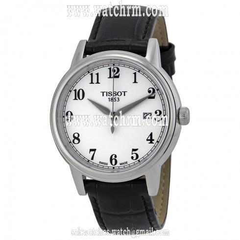 Tissot Carson White Dial Black Leather Men's Watch T0854101601200