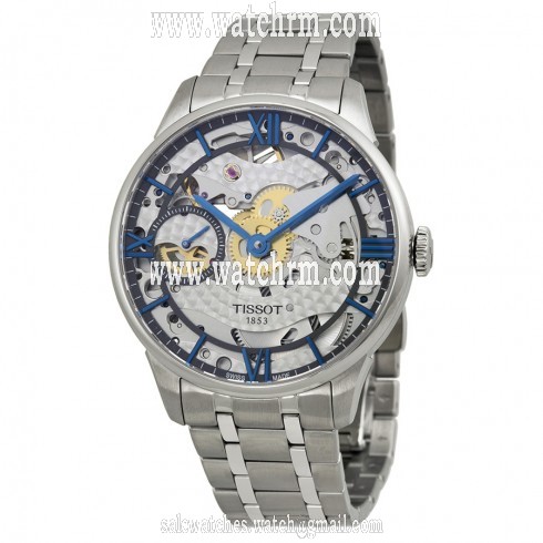 Tissot Chemin Des Tourelles Squelette Skeleton Dial Stainless Steel Men's Watch T0994051141800