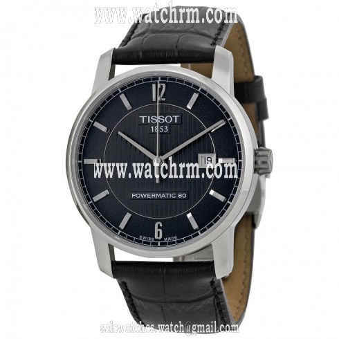 Tissot Classic Black Dial Black Leather Men's Watch T0874074605700