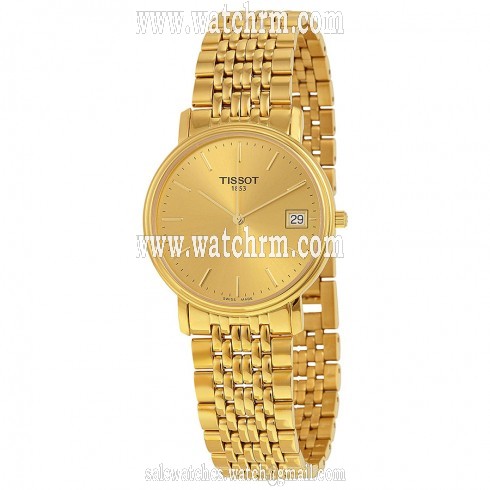 Tissot Classic Desire Champagne Dial Gold-tone Unisex Watch T52548121