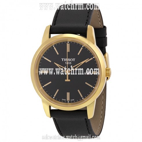 Tissot Classic Dream Black Dial  Black Leather Men's T0334103605101