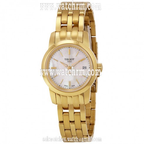 Tissot Classic Dream Mother of Pearl Dial Gold-tone Ladies Watch T0332103311100
