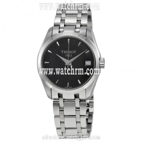 Tissot Couturier Automatic Black Dial Stainless Steel Ladies Watch T0352071105100