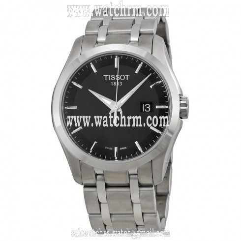 Tissot Couturier Black Dial Stainless Steel Men's Watch T0354101105100