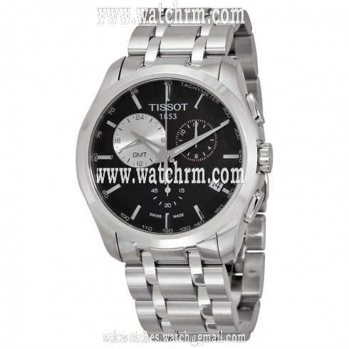Tissot Couturier GMT Black Dial Trend Men's Watch T0354391105100